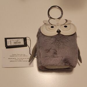 Kate Spade Gray Owl Keychain